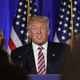 Presumptive GOP presidential candidate Donald Trump addresses supporters and the media in Briarcliff Manor, N.Y., following primary elections in a number of states June 7, 2016.
John Moore/Getty Images